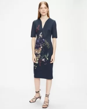 Image of Pomegranate Midi Bodycon Dress