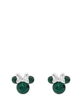 Image of Disney Minnie Silver Plated September Birthstone Stud Earrings