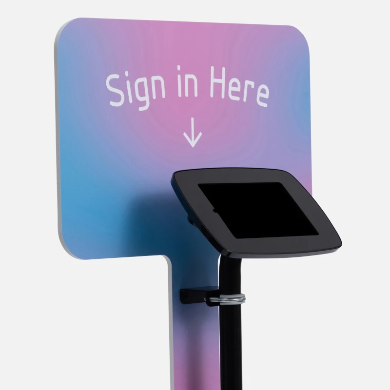 Image of Bouncepad Original Elevate + Branding Board (inc USB Cable) Samsung Galaxy Tab A9 8.7 (2023) Black Covered Front Camera and Home Butto