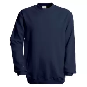 Image of B&C Unisex Set In Modern Cut Crew Neck Sweatshirt (S) (Navy Blue)