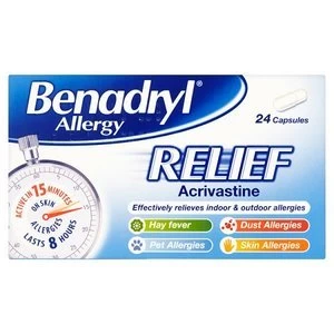 Image of Benadryl Allergy Relief Capsules 24