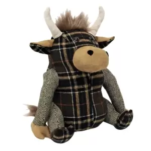 Image of Highland Cow Novelty Door Stop Brown