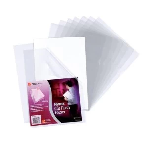 Image of Rexel Nyrex A4 Cut Flush Folder Clear - 1 x Pack of 25 Folders