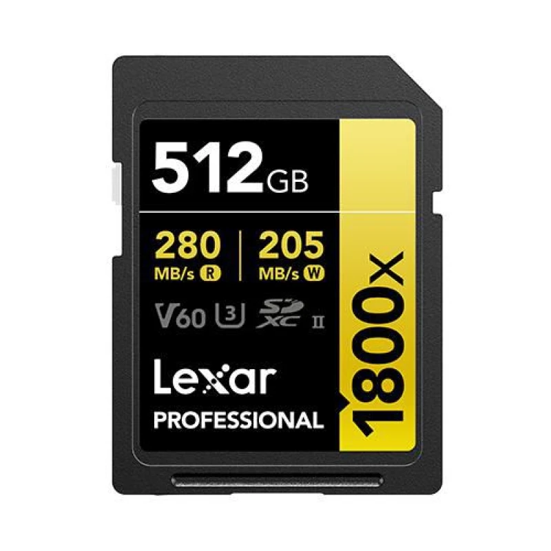 Image of Lexar Professional 1800x 512GB SDXC UHS-II Class 10
