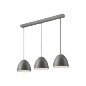 Image of Livia Bar Pendant Ceiling Light Silver, 3x E27