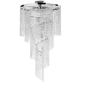 Image of Onli Elica 6 Light Ceiling Light, Crystals