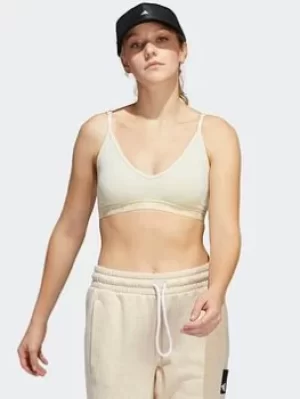 Image of adidas Purebare Light-support Bra, Grey/Black, Size S, Women