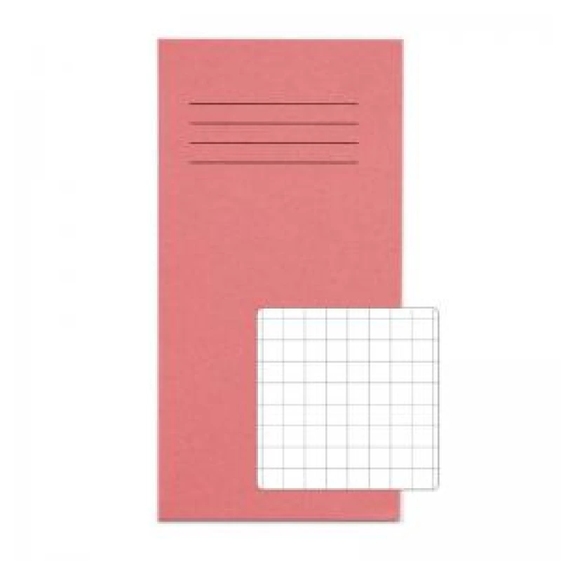 Image of RHINO 8 x 4 Exercise Book 32 Pages 16 Leaf Pink 10mm Squared VTSRVNB0051198