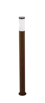 Image of Tokyo Outdoor Stainless Steel Bollard Light, Bronze, IP44, E27
