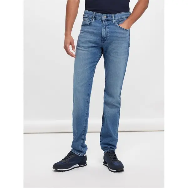 Image of Boss Re.Maine Regular Fit Jeans - Blue Blue VIOPK Male inside leg REGULAR, inside leg REGULAR, inside leg REGULAR, inside leg REGULAR,30,32,34,36