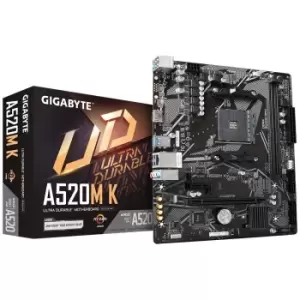 Image of Gigabyte A520M K AMD A520 DDR4 Micro ATX Motherboard - Socket AM4
