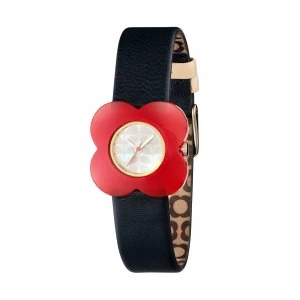 Image of Orla Kiely Poppy Watch with Red Flower Case
