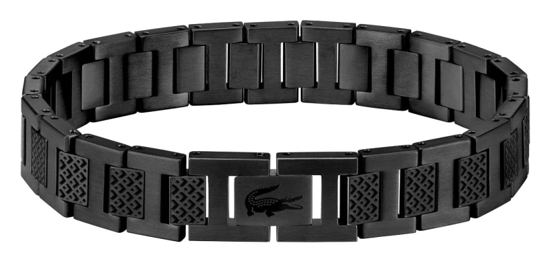 Image of Lacoste 2040119 METROPOLE Black Stainless Steel Bracelet Jewellery