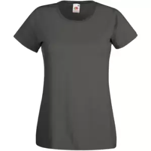 Image of Womens/Ladies Value Fitted Short Sleeve Casual T-Shirt (Large) (Graphite)