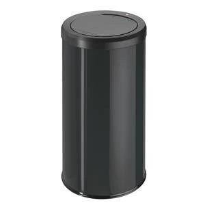 Image of Original Hailo Big Bin Touch 45 Steel Coated Waste Bin 45 Litres Black