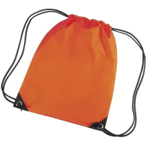 Image of Premium Gymsac Water Resistant Bag (11 Litres) (Pack Of 2) (One Size) (Orange) - Bagbase