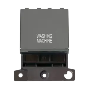 Image of Click Scolmore MiniGrid 20A Double-Pole Ingot Washing Machine Switch Black Nickel - MD022BN-WM
