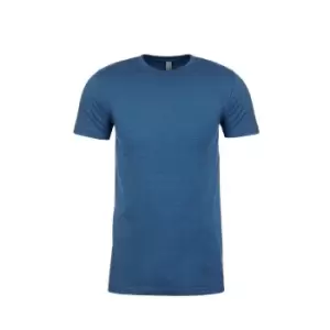 Image of Next Level Adults Unisex Suede Feel Crew Neck T-Shirt (M) (Heather Cool Blue)