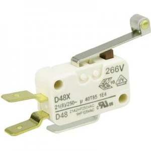 Image of Cherry Switches Microswitch D489 V3RD 250 V AC 21 A 1 x OnOn momentary