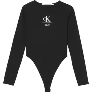 Image of Calvin Klein Jeans Ck Label Long Sleeves Body - Black