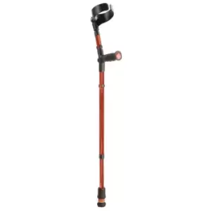 Image of Closed Cuff Soft Grip Double Adjustable Crutch - Red (Single)