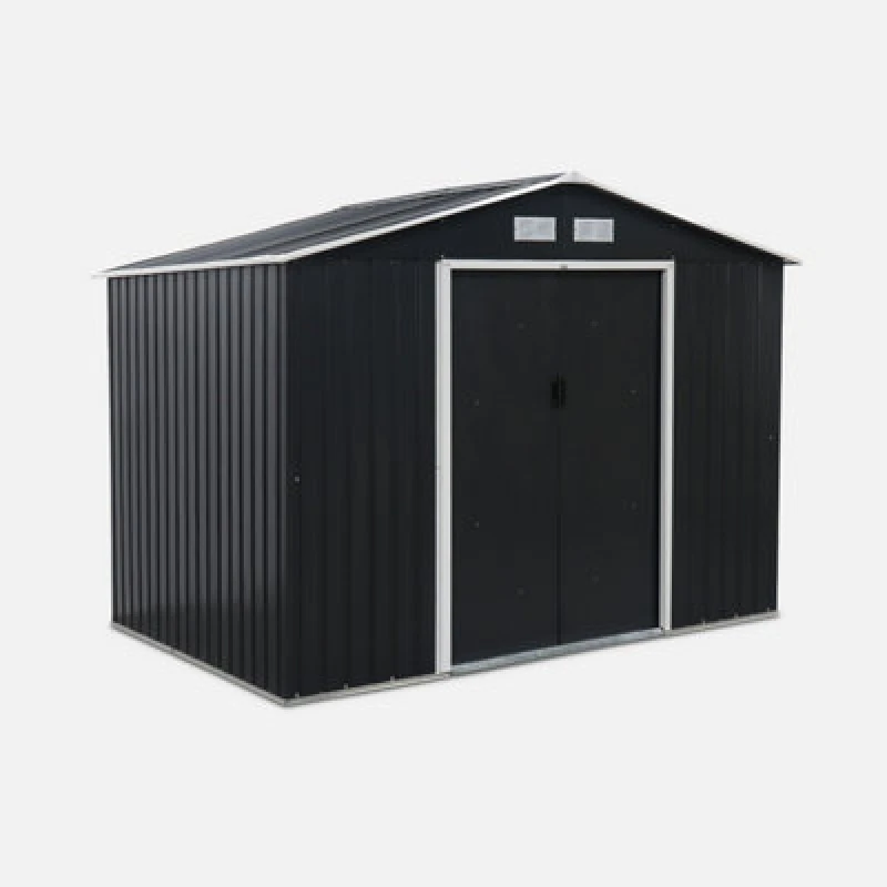Image of sweeek (9 X 6ft) 5.39m² Metal Garden Shed Dark Grey