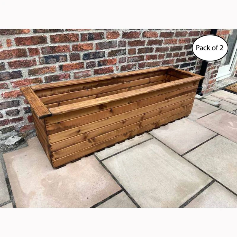 Image of Charles Taylor Multi Pack of 2 - The Willoughby Extra Large Sleeper Trough - Wood in Light Brown Light Brown Unisex