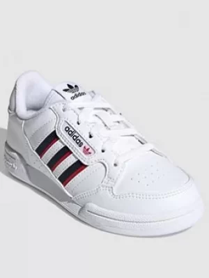 Image of adidas Originals Unisex Kids Continental 80 Stripes C, White, Size 11