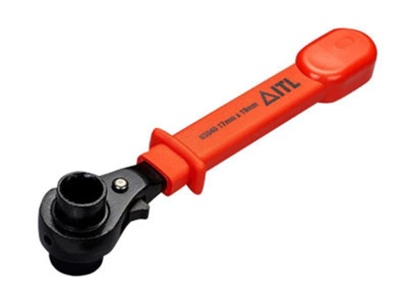 Image of ITL Insulated Ratchet Podger Spanner 03040 Range Metric: 17mm x 19mm