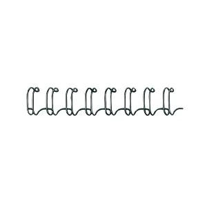 Image of Fellowes Wire Binding Element 6mm Black Pack of 100 53218