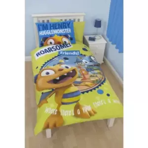 Image of Vicway - Disney Henry Huggle Monster Roar Single Duvet Cover Set - Multicoloured