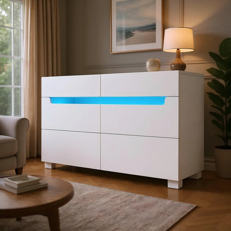 Image of Urban Meuble Modern Sideboard White Finish White unisex one size