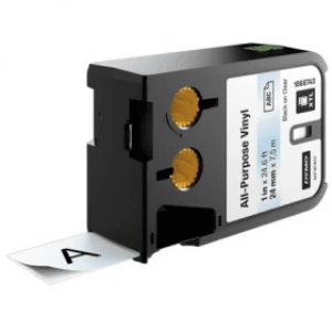 Image of Dymo 1868743 Black on Clear Label Tape 24mm x 7.5m