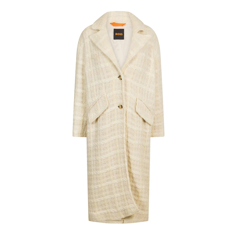Image of Boss C Covallina 10261961 01 Overcoat Womens Open White female 4 (XXS)
