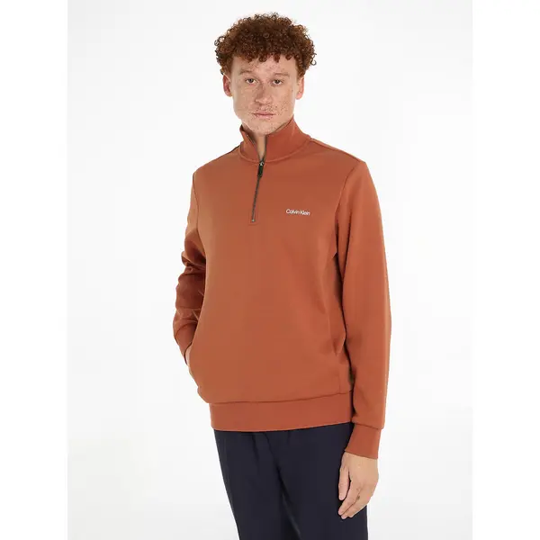 Image of Calvin Klein Micro Logo Repreve Q-Zip - Red S