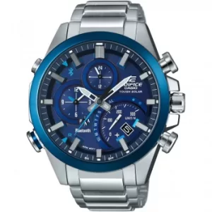 Image of Mens Casio Edifice Time Traveller Bluetooth Hybrid Smartwatch Alarm Chronograph Watch