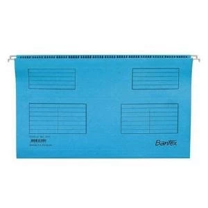 Image of Bantex A4 Suspension File 225gm2 Kraft V Base 15mm Square 30mm Blue 1