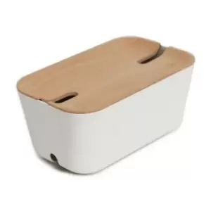 Image of Hideaway Cable Organiser Medium White & Natural