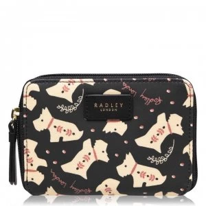 Image of Radley Doggy Dot Bi Fold Purse - Black