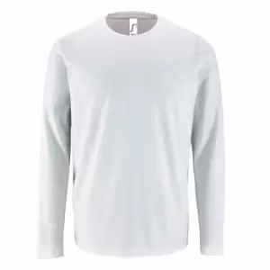 Image of SOLS Mens Imperial Long Sleeve T-Shirt (S) (White)