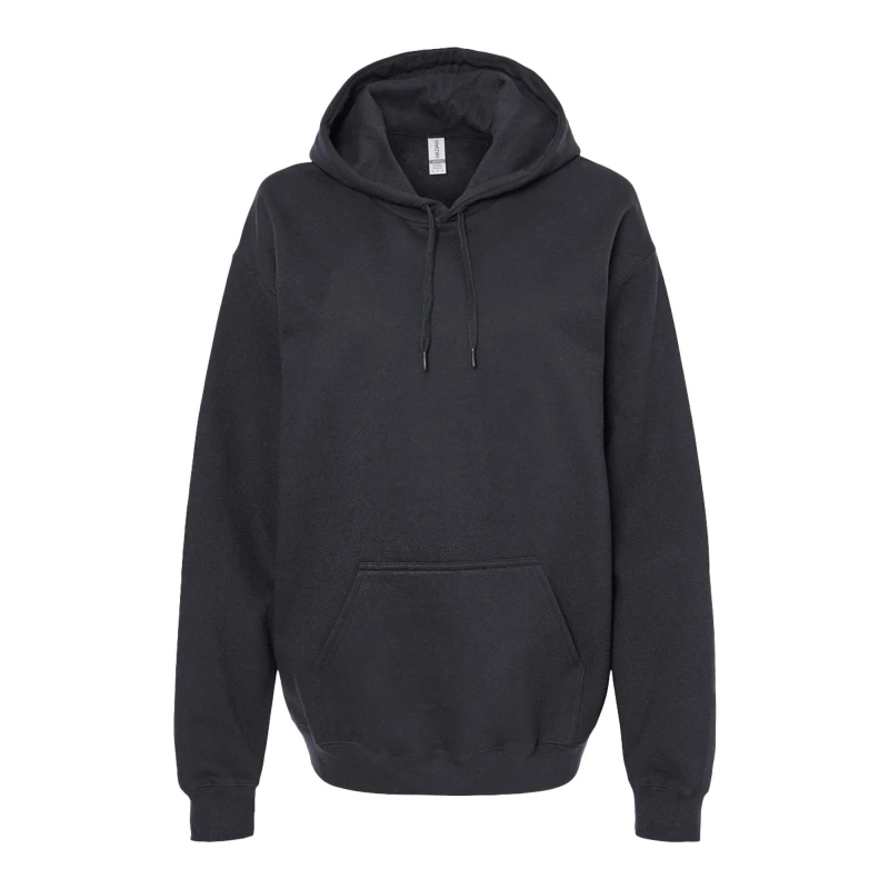 Image of Gildan Mens Softstyle Fleece Midweight Hoodie in Black Size: Small Black Male S