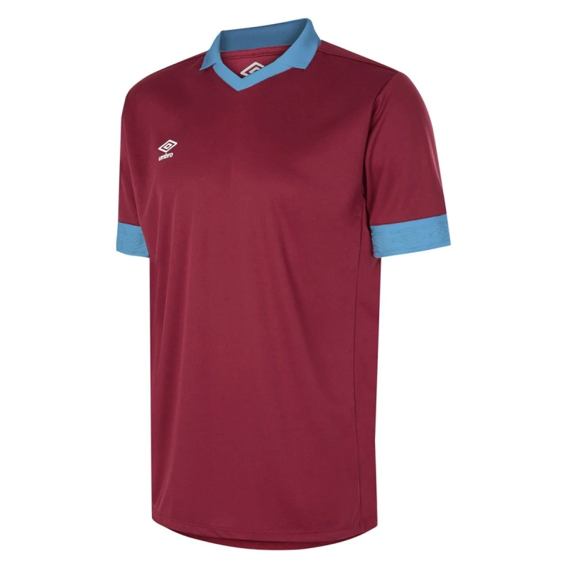 Image of Umbro Tempest Short-Sleeved Jersey in Maroon Size: 11-12 Years Maroon Unisex 11-12 Years