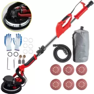 Image of VEVOR Drywall Sander 850W Electric Drywall Sander Foldable Sander with Handle Variable Speed 800-1750RPM Wall Sander with 6 Sand Pads with LED Strip