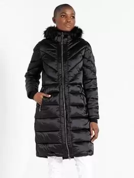Image of Dare 2b Julien Macdonald Suppression Longline Padded Jacket - Black, Size 10, Women