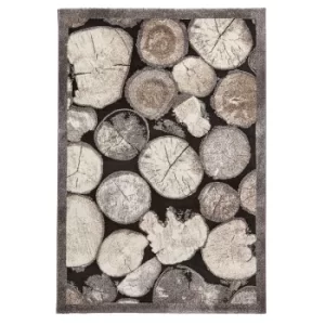 Image of Cream and Grey Woodland 4626 Rug Grey