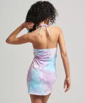 Image of Superdry Vintage Halter Tie Dye Dress