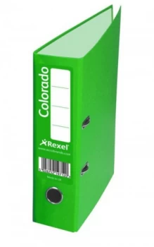 Image of Rexel Colorado Lever Arch File 80mm Spine A4 Green PK10