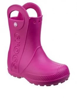 Image of Crocs Girls Handle It Wellington Boots - Pink