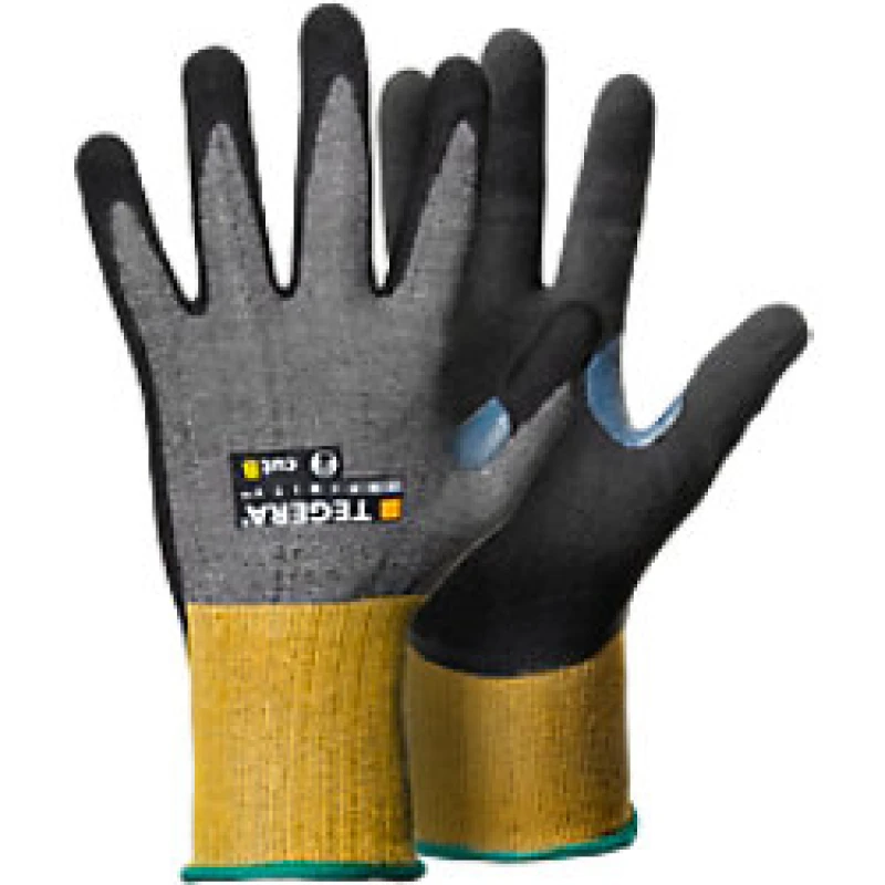 Image of FP FP - Ejendals Cut Resistant Gloves, pu Coated, Grey/Yellow Size 10 - Black/Grey/Yellow 7340118319308