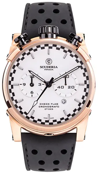 Image of CT Scuderia Watch Bullet Head Check Flag - White CTS-072